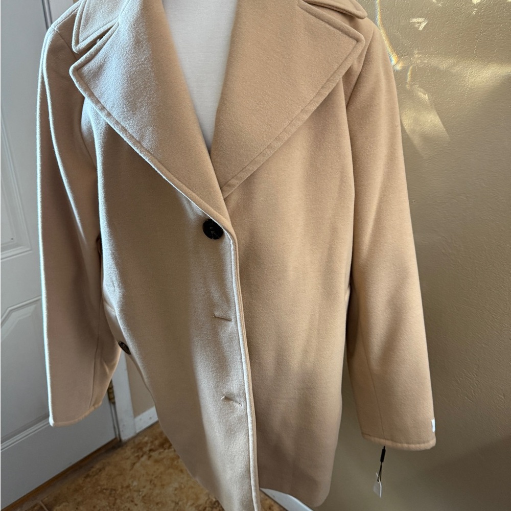 Calvin Klein Tan Pea Coat for Women